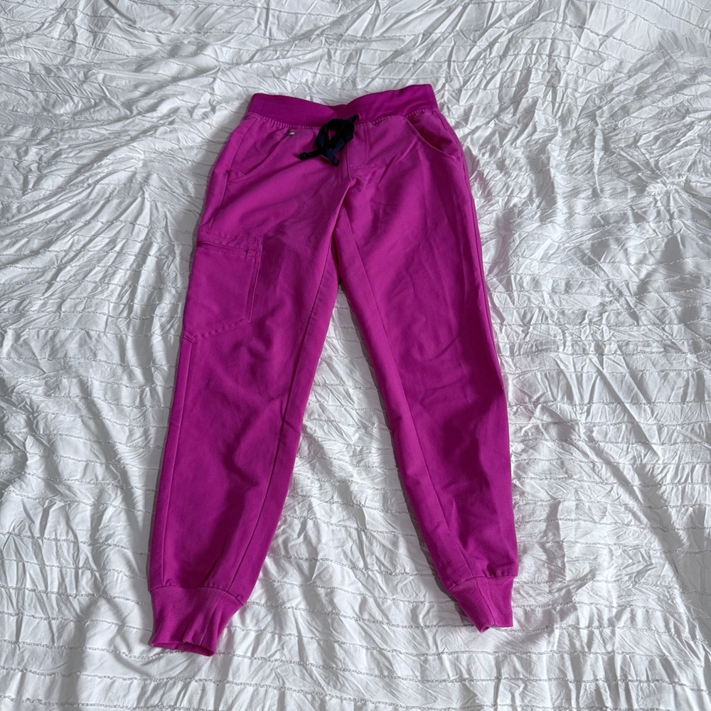 FIGS Pink XXS Zamora Jogger Pants Petite not High Waisted